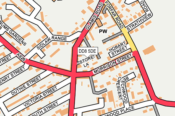 DD8 5DE map - OS OpenMap – Local (Ordnance Survey)