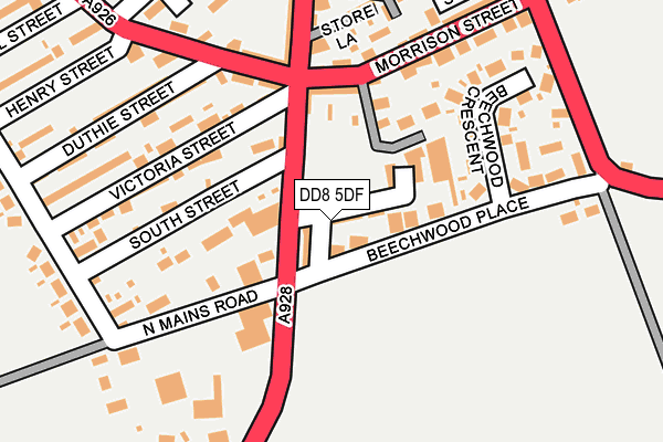 DD8 5DF map - OS OpenMap – Local (Ordnance Survey)