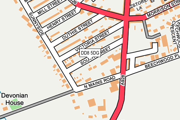 DD8 5DG map - OS OpenMap – Local (Ordnance Survey)