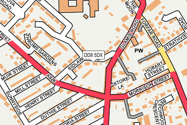 DD8 5DX map - OS OpenMap – Local (Ordnance Survey)