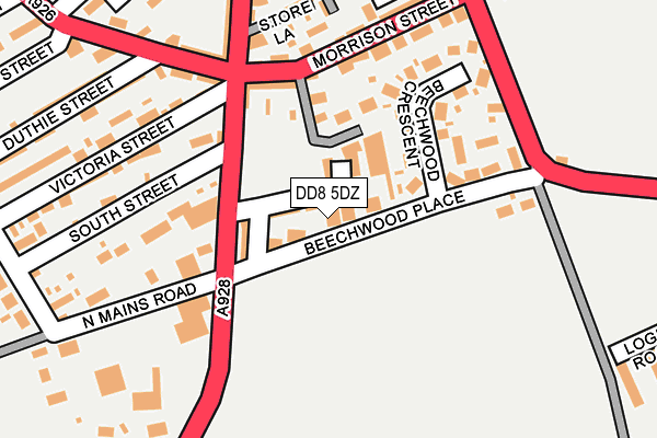 DD8 5DZ map - OS OpenMap – Local (Ordnance Survey)