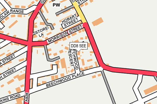 DD8 5EE map - OS OpenMap – Local (Ordnance Survey)