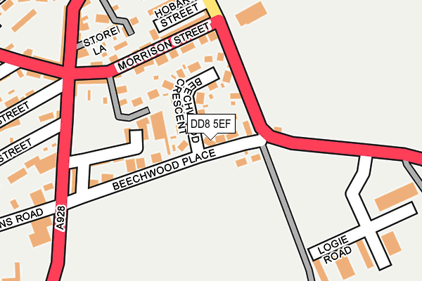 DD8 5EF map - OS OpenMap – Local (Ordnance Survey)