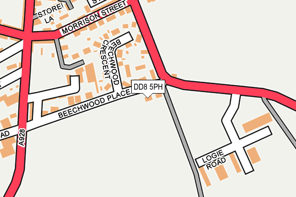 DD8 5PH map - OS OpenMap – Local (Ordnance Survey)