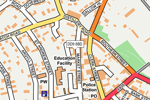 DD9 6BD map - OS OpenMap – Local (Ordnance Survey)