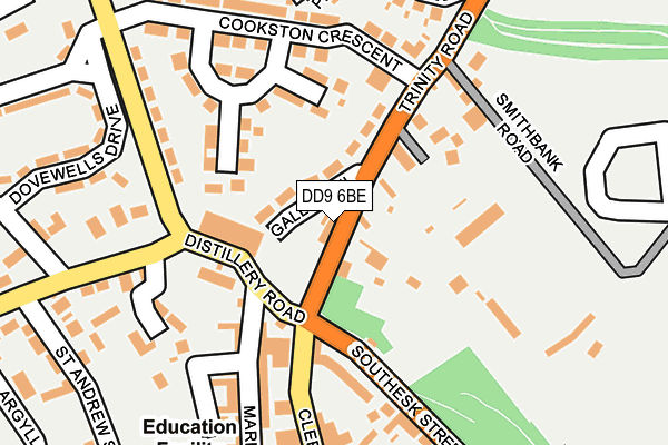 DD9 6BE map - OS OpenMap – Local (Ordnance Survey)