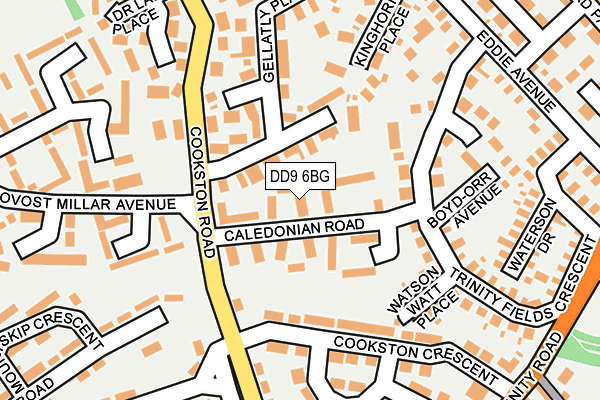 DD9 6BG map - OS OpenMap – Local (Ordnance Survey)