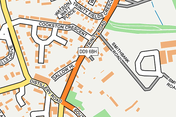 DD9 6BH map - OS OpenMap – Local (Ordnance Survey)