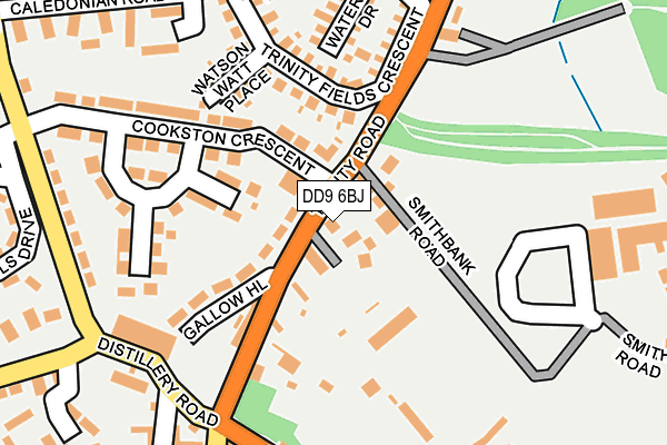DD9 6BJ map - OS OpenMap – Local (Ordnance Survey)