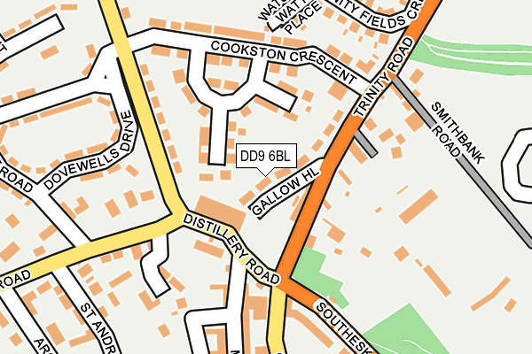 DD9 6BL map - OS OpenMap – Local (Ordnance Survey)