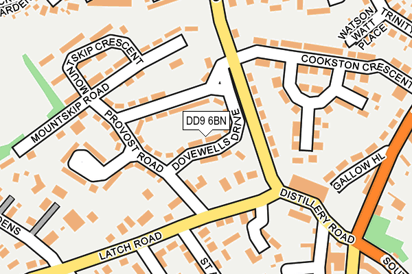 DD9 6BN map - OS OpenMap – Local (Ordnance Survey)