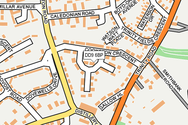 DD9 6BP map - OS OpenMap – Local (Ordnance Survey)