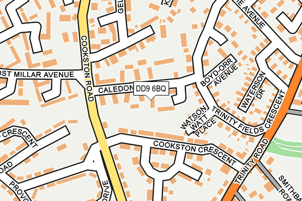 DD9 6BQ map - OS OpenMap – Local (Ordnance Survey)