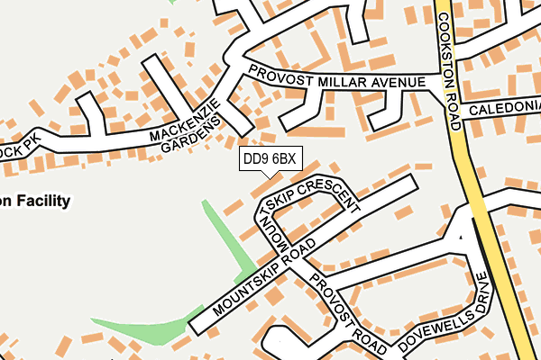 DD9 6BX map - OS OpenMap – Local (Ordnance Survey)