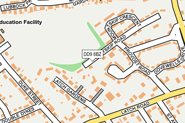 DD9 6BZ map - OS OpenMap – Local (Ordnance Survey)