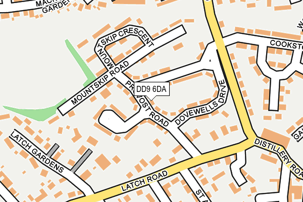 DD9 6DA map - OS OpenMap – Local (Ordnance Survey)