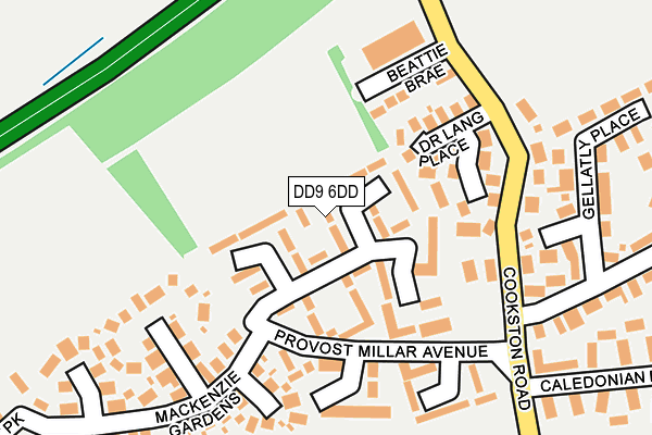 DD9 6DD map - OS OpenMap – Local (Ordnance Survey)
