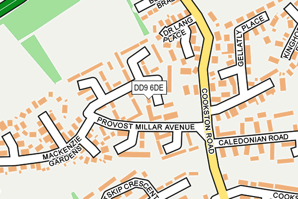 DD9 6DE map - OS OpenMap – Local (Ordnance Survey)