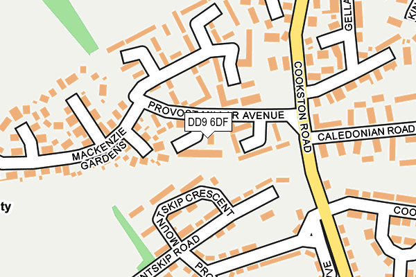 DD9 6DF map - OS OpenMap – Local (Ordnance Survey)