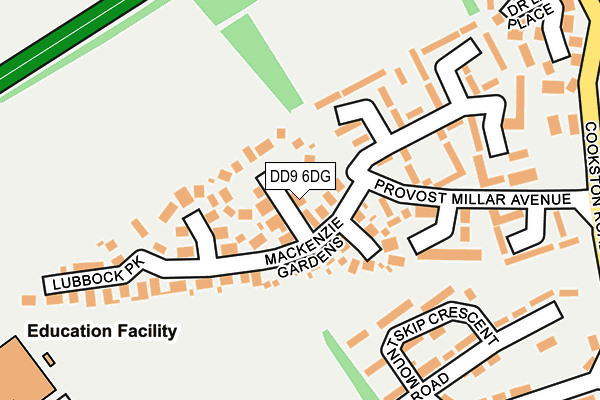 DD9 6DG map - OS OpenMap – Local (Ordnance Survey)