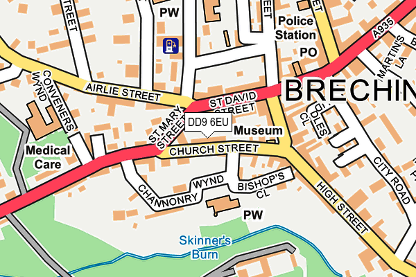 DD9 6EU map - OS OpenMap – Local (Ordnance Survey)