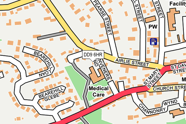 DD9 6HR map - OS OpenMap – Local (Ordnance Survey)
