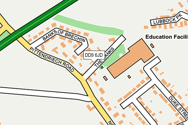 DD9 6JD map - OS OpenMap – Local (Ordnance Survey)