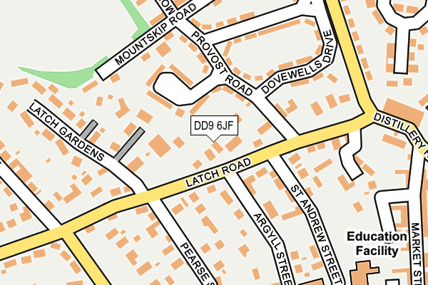 DD9 6JF map - OS OpenMap – Local (Ordnance Survey)