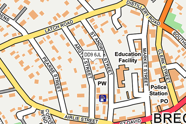 DD9 6JL map - OS OpenMap – Local (Ordnance Survey)