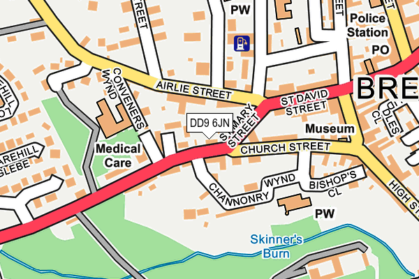 DD9 6JN map - OS OpenMap – Local (Ordnance Survey)