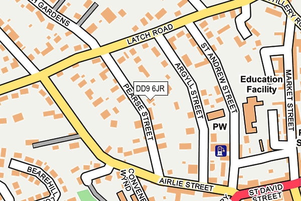 DD9 6JR map - OS OpenMap – Local (Ordnance Survey)