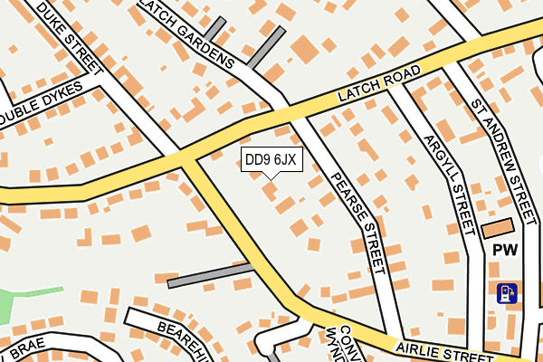 DD9 6JX map - OS OpenMap – Local (Ordnance Survey)