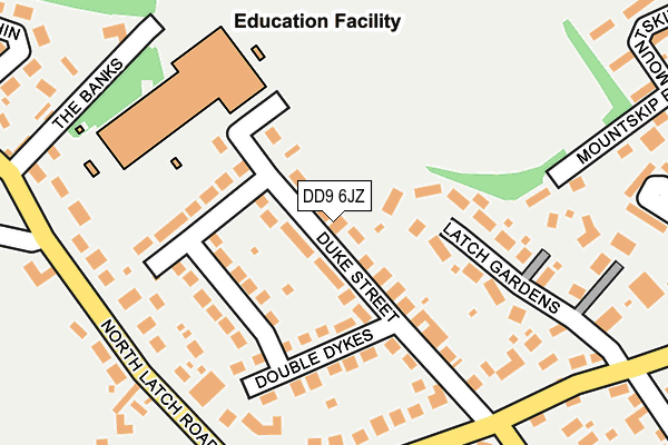 DD9 6JZ map - OS OpenMap – Local (Ordnance Survey)