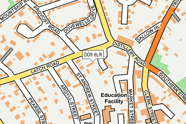 DD9 6LR map - OS OpenMap – Local (Ordnance Survey)