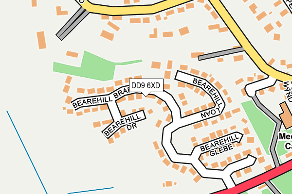 DD9 6XD map - OS OpenMap – Local (Ordnance Survey)
