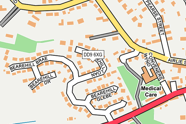 DD9 6XG map - OS OpenMap – Local (Ordnance Survey)