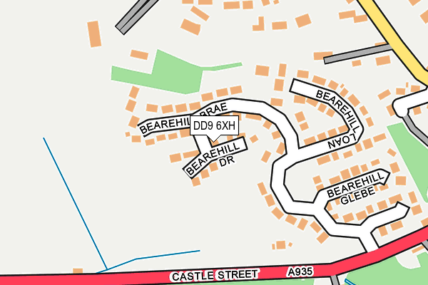 DD9 6XH map - OS OpenMap – Local (Ordnance Survey)
