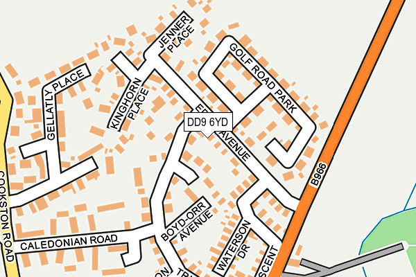 DD9 6YD map - OS OpenMap – Local (Ordnance Survey)
