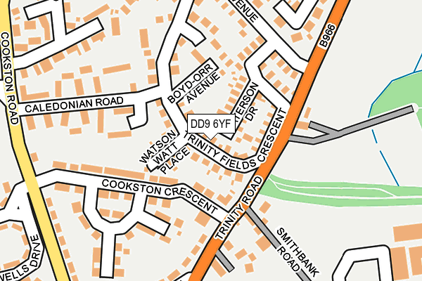 DD9 6YF map - OS OpenMap – Local (Ordnance Survey)