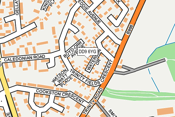 DD9 6YG map - OS OpenMap – Local (Ordnance Survey)