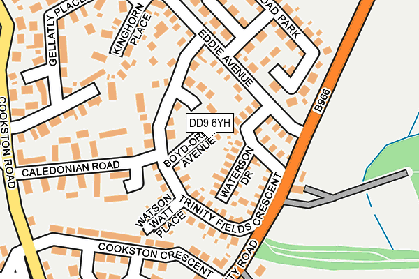 DD9 6YH map - OS OpenMap – Local (Ordnance Survey)