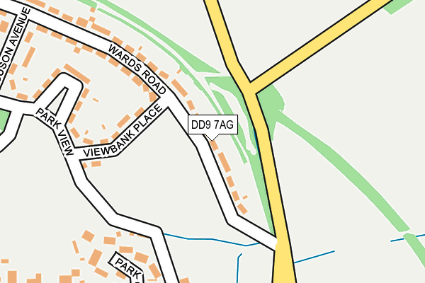 DD9 7AG map - OS OpenMap – Local (Ordnance Survey)