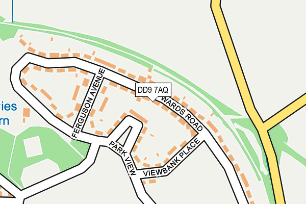 DD9 7AQ map - OS OpenMap – Local (Ordnance Survey)
