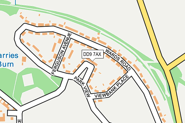 DD9 7AX map - OS OpenMap – Local (Ordnance Survey)