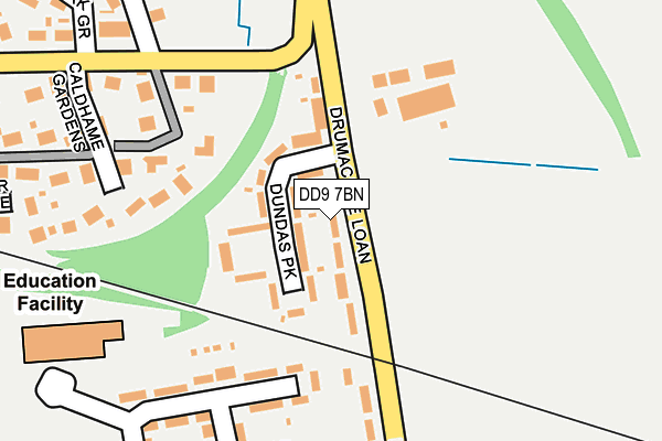 DD9 7BN map - OS OpenMap – Local (Ordnance Survey)