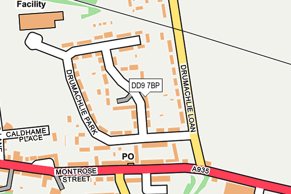 DD9 7BP map - OS OpenMap – Local (Ordnance Survey)