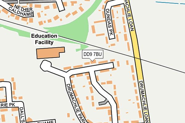 DD9 7BU map - OS OpenMap – Local (Ordnance Survey)