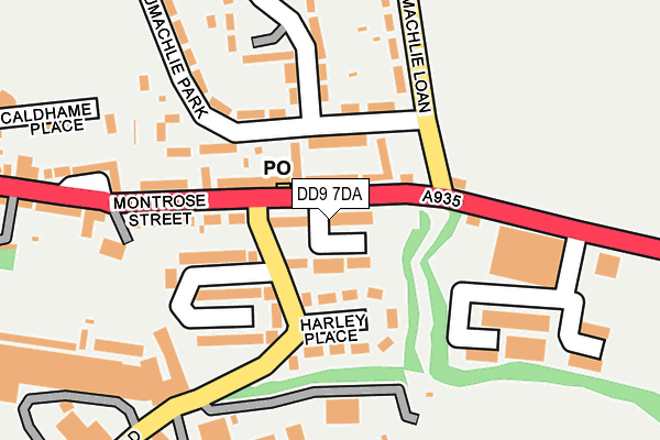 DD9 7DA map - OS OpenMap – Local (Ordnance Survey)