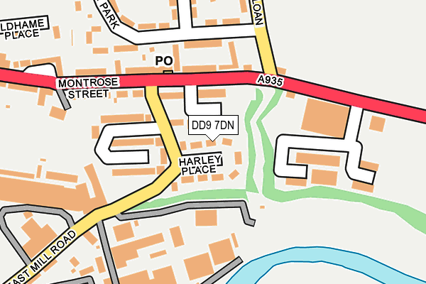 DD9 7DN map - OS OpenMap – Local (Ordnance Survey)