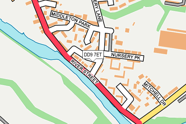 DD9 7ET map - OS OpenMap – Local (Ordnance Survey)